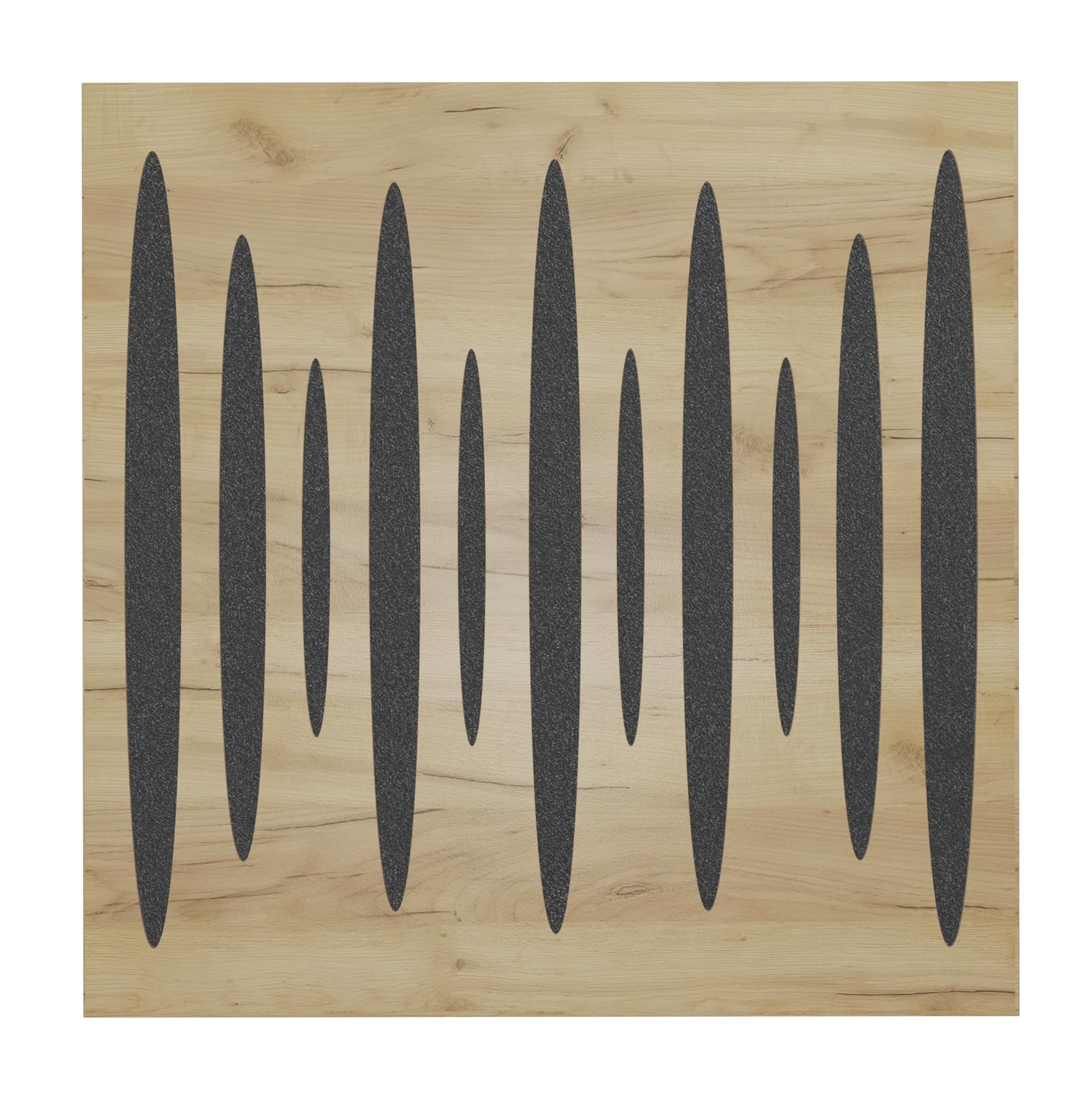 4er-Pack – Akustik-Eck-Bassfalle | 50x50x10cm | Akustikbehandlung für Aufnahmestudios | Schalldämmung - Absorption - Diffusion - Reflexion | Farbe: [x4 PULSE-100mm | Eiche]