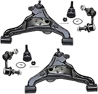 Vista 286 de Detroit Axle - Kit de suspensión delantera RWD para Chrysler 300 Dodge Challenger Charger Magnum, brazos de control superior con barras