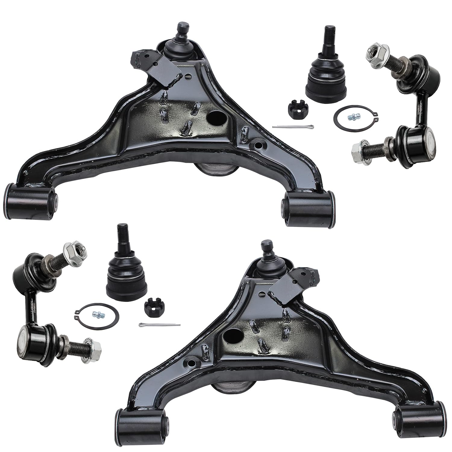 Detroit Axle - 6pc Front End Control Arms Kit for 2005-2018