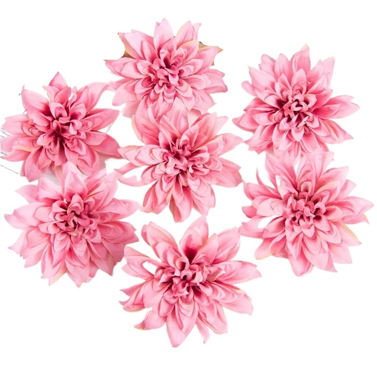 Cabezas de flores artificiales, Flores artificiales de tela gasa multicolor 11x4,5 cm 30 piezas(Color 1)