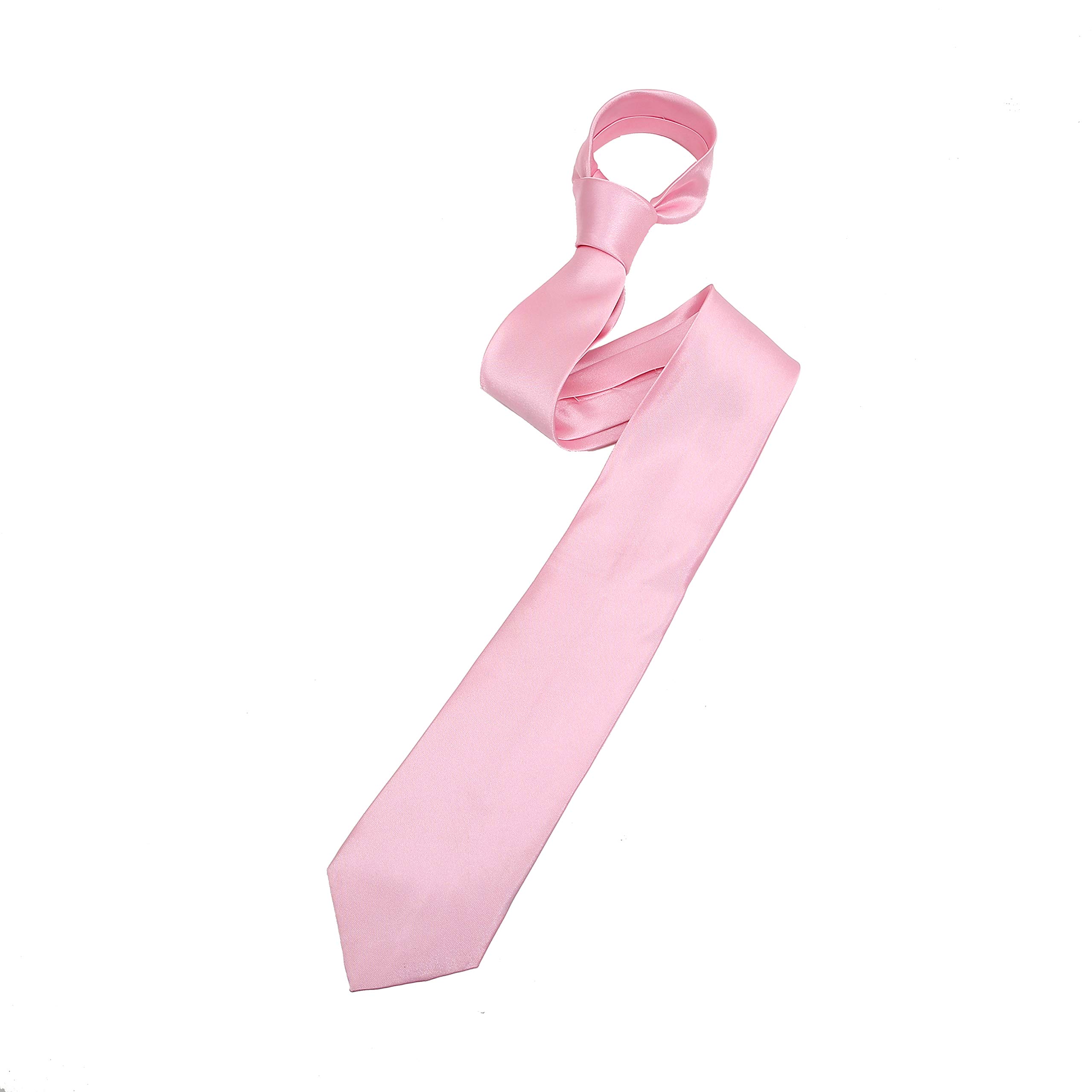 The Tie Company Men's Baby Pink The Tie Co™ Wide 7.5Cm Plain Satin Tie (Baby Pink)