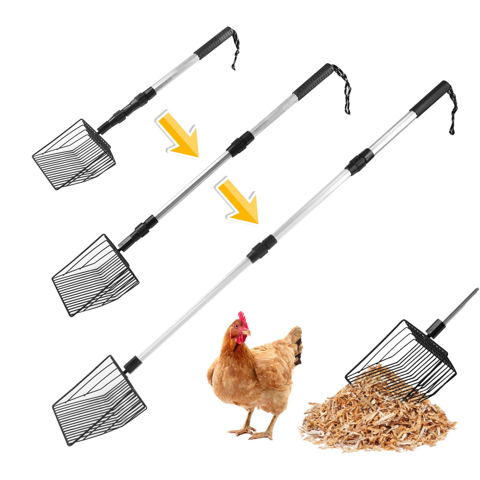 Paletta Lettiera Per Gatti In Metallo - Setaccio Profondo, Manico Lungo, Per Più Gatti - Foto 12