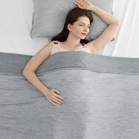 Elegear Cobertor de resfriamento para sofá, Fibra de resfriamento Arc-Chill que absorve o calor do corpo 100% algodão com Manta de viagem de verão, hipoalérgico, lavável à máquina (150 x 200cm, Cinza)