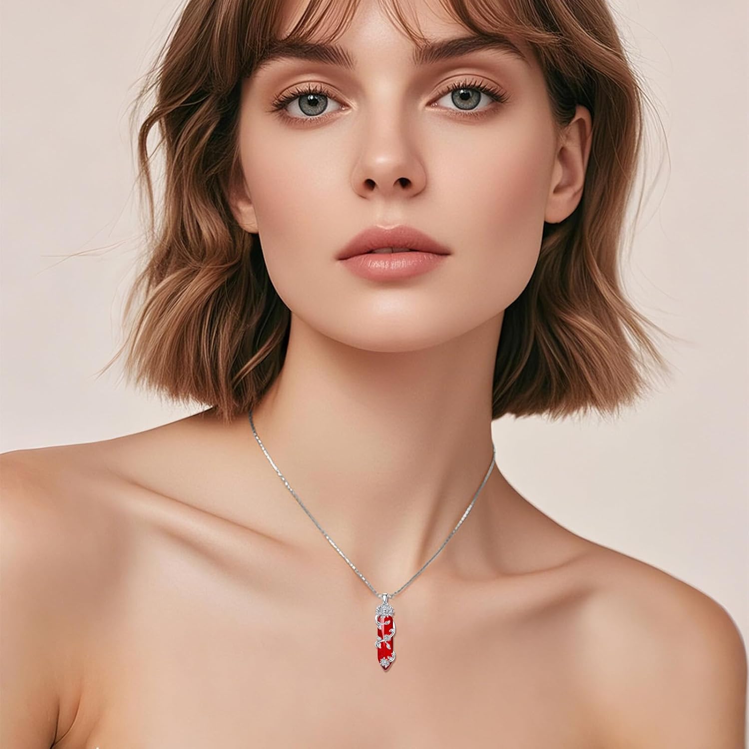 Red Carnelian Crystal Necklace for Women 925 Sterling Silver Sunflower Pendant Reiki Healing Crystal Energy Stone Jewelry Gift - Image 4