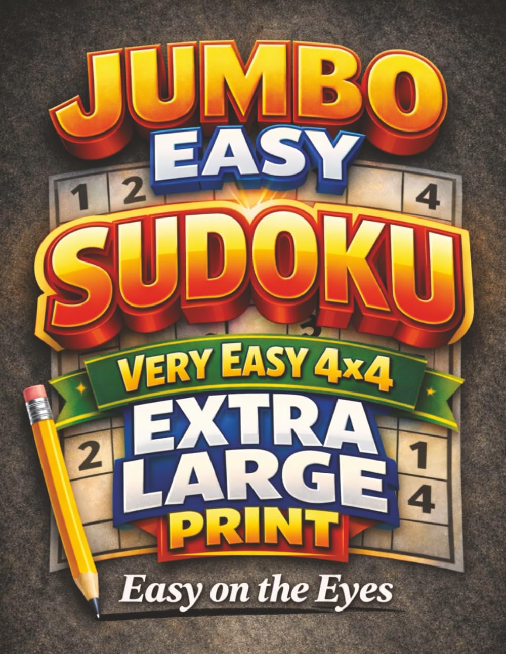 Very Easy Sudoku Extra Large Print: Jumbo 4x4 Puzzles for Beginners • Easy on the Eyes (Easy Does It Sudoku)