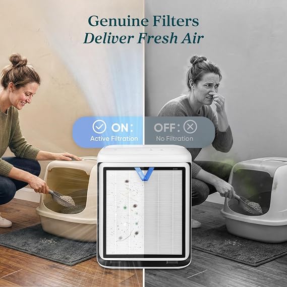 LEVOIT Vital Pet Pro Air Purifier Replacement Filter, Genuine Vital Pet Series Air Purifier Filters, Supports HEPA Sleep Mode, High-Efficiency Activated Carbon, 1 Pack