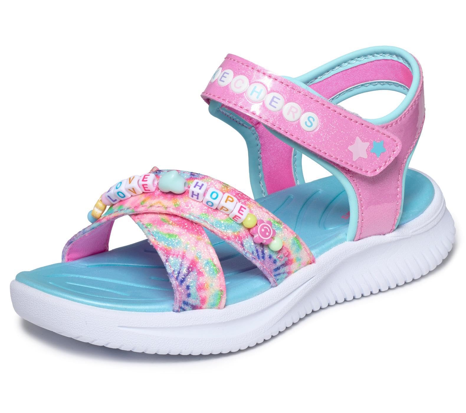Skechers Girls' Jumpsters Sandal-tie Dye Bffs