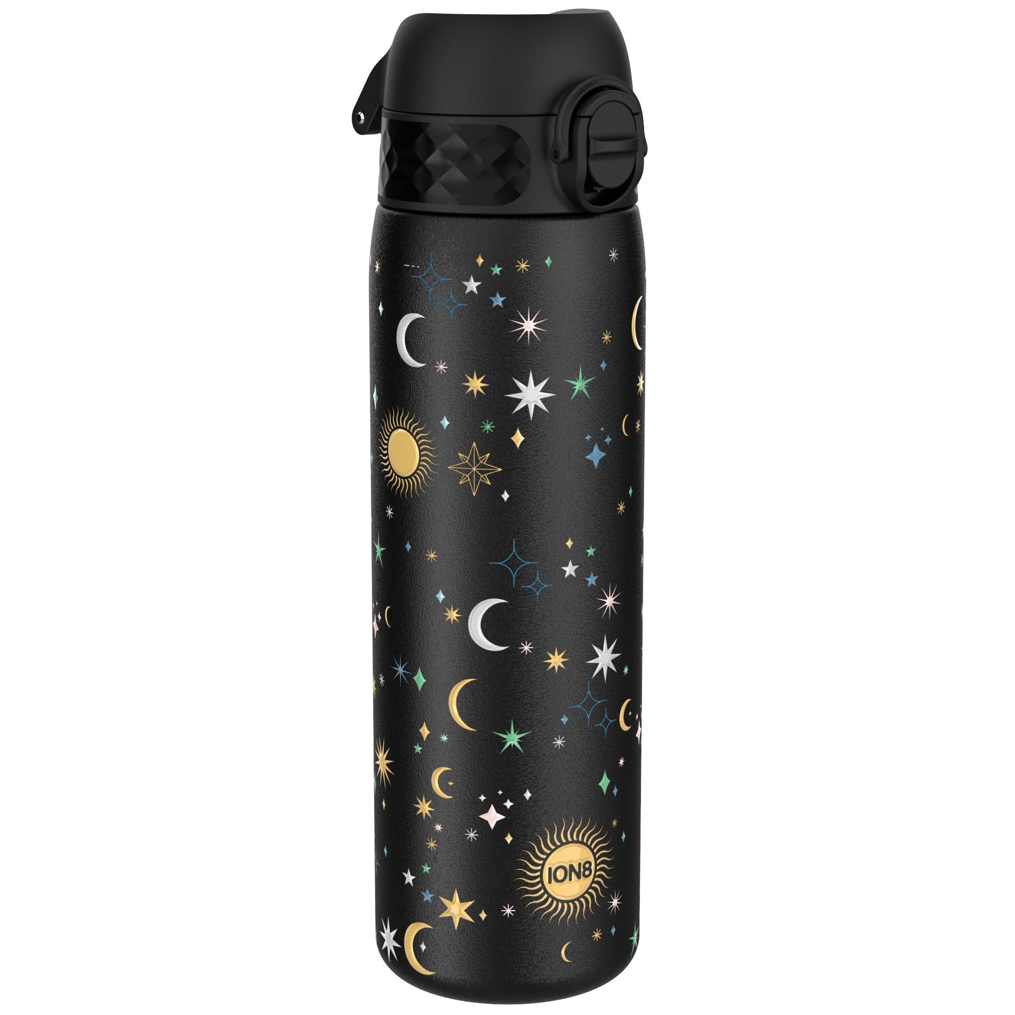 Water Bottle, 500 ml/18 oz, Leak Proof, Easy to Open, Secure Lock, Dishwasher Safe, BPA Free, Hygienic Flip Cover, Carry Handle, Easy Clean, Odour Free, Carbon Neutral, Space Universe