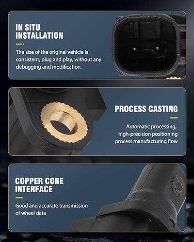 Vista 20 de OCPTY Sensor de ABS, sensores de velocidad de rueda delantera/trasera izquierda/derecha aptos para Mini Cooper R50 R52 R53 2002 2003 2004 2005 2006