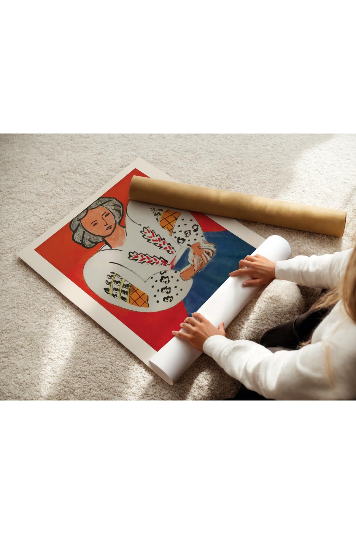Fark Tanıtım Matisse Çerçevesiz Poster, Modern Dekoratif Çerçevesiz Poster, Tablo, Matisse-4, 30 x 40