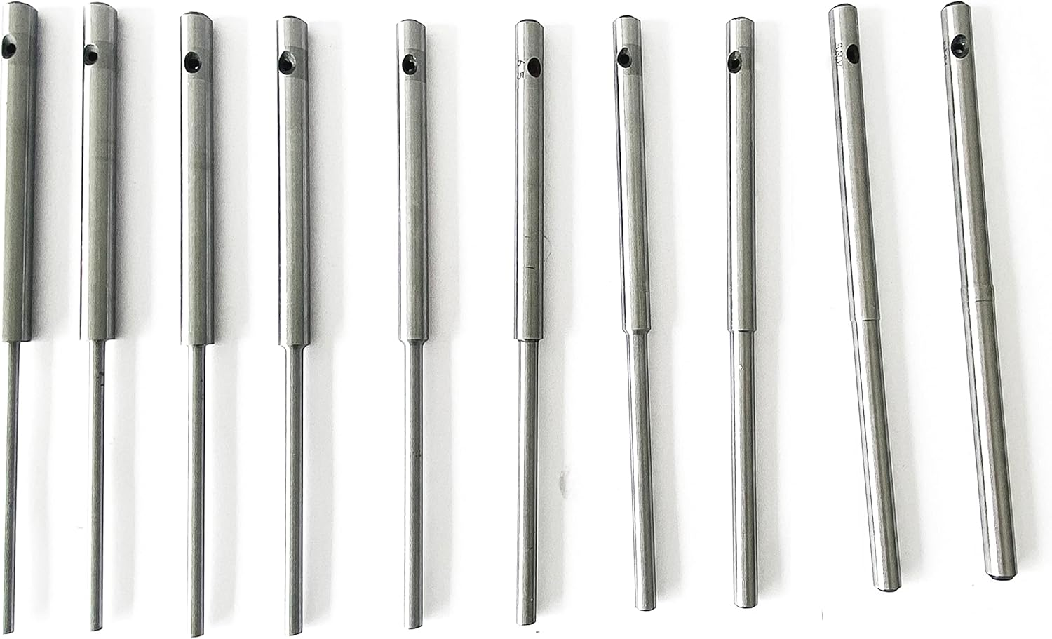 10 pcs Sioux Valve Seat Grinder Straight pilots Grinding Stems Hardened (top 0.385" inches) sizes from 4.5mm to 12mm