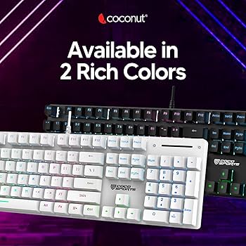 coco✴︎ Amazon.in: Buy coconut Hurricane 104 Keys Wired Gaming Keyboard