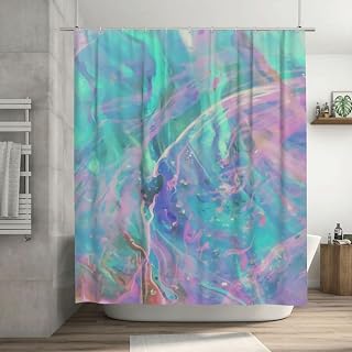 Shower Curtain Opal Iridescence Waterproof Fabric Shower Curtains for Bathroom Decor Bathtub 72x72 Inches