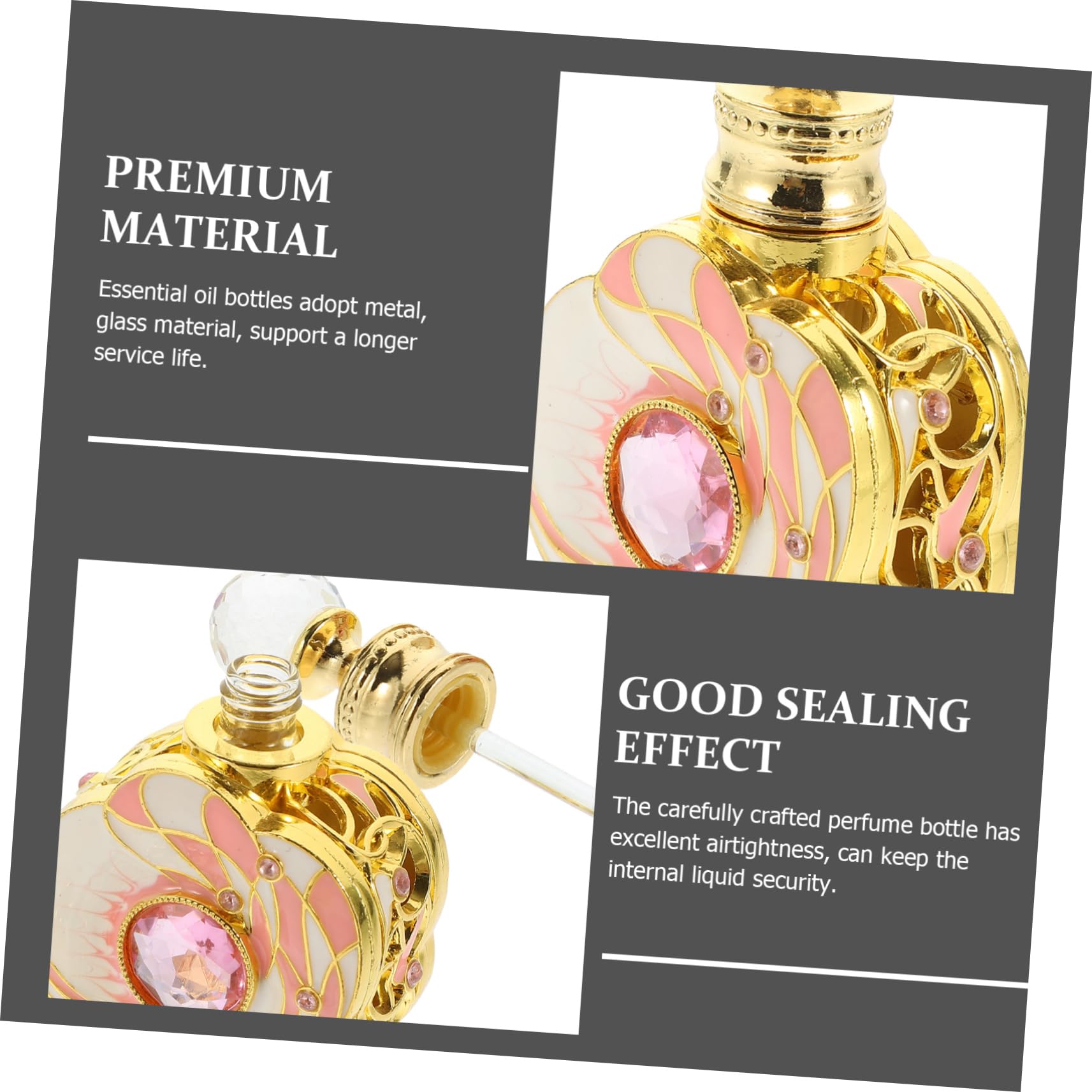 minkissy 2pezzi Bottiglia Di Profumo Da Contenitore Vuoto Per Oli Essenziali Design Elegante e Leggero Per Viaggi e Uso Quotidiano Riutilizzabile e Pratico Per Donne