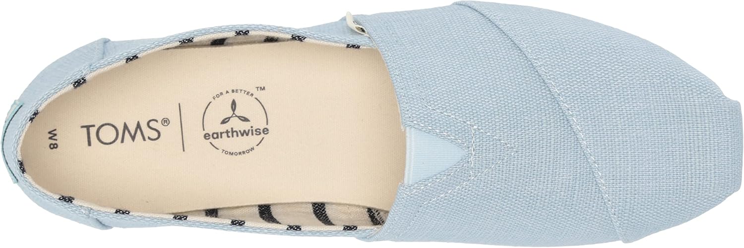 TOMS Women's, Alpargata Eco Dye Slip-On 8 Heritage Canvas Blue