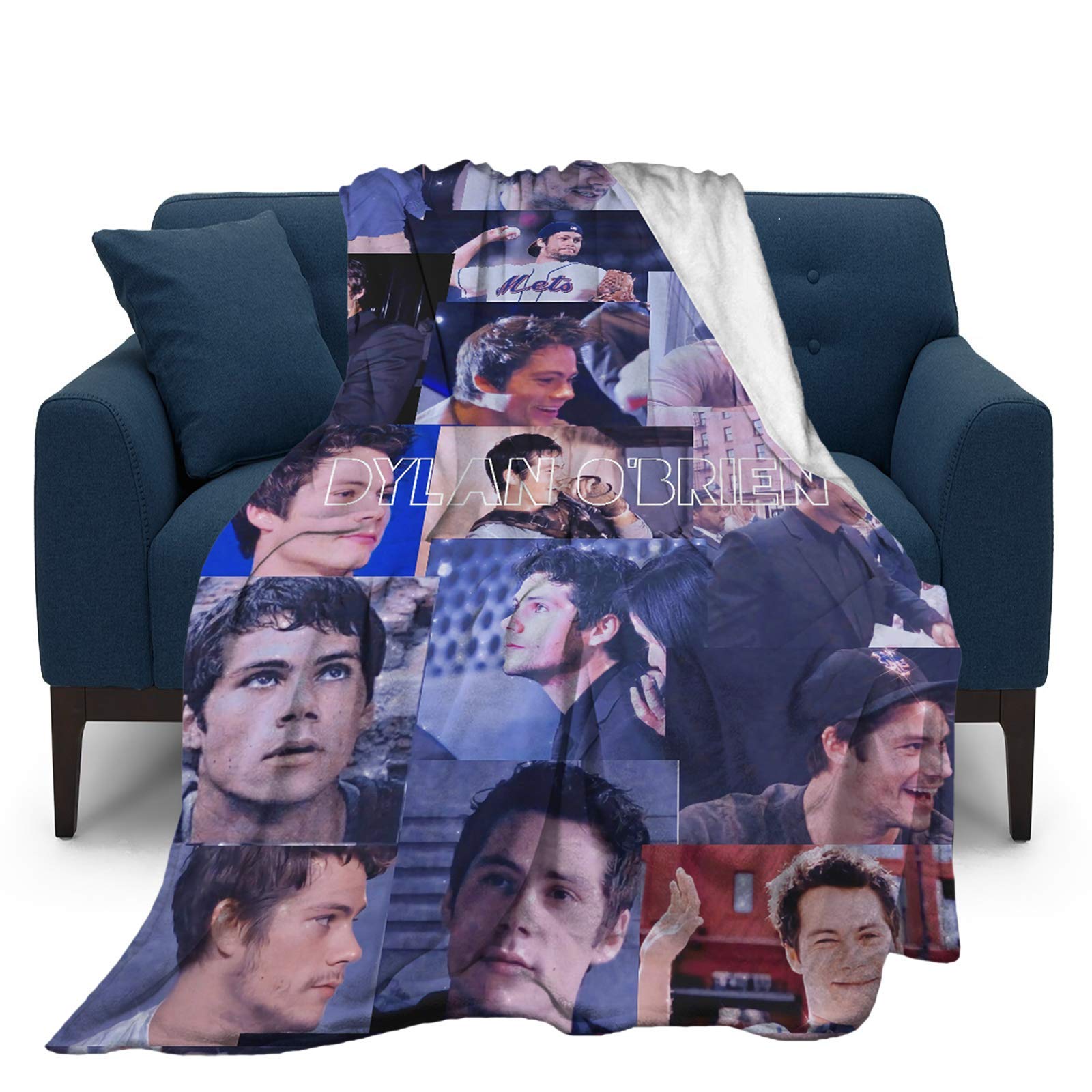 Dylan Obrien Ultra-Soft Micro Fleece Throw Blankets for Home Couch Bed Sofa Cozy Warm 3D Printed Blanket for Kids Adults 50"X40"