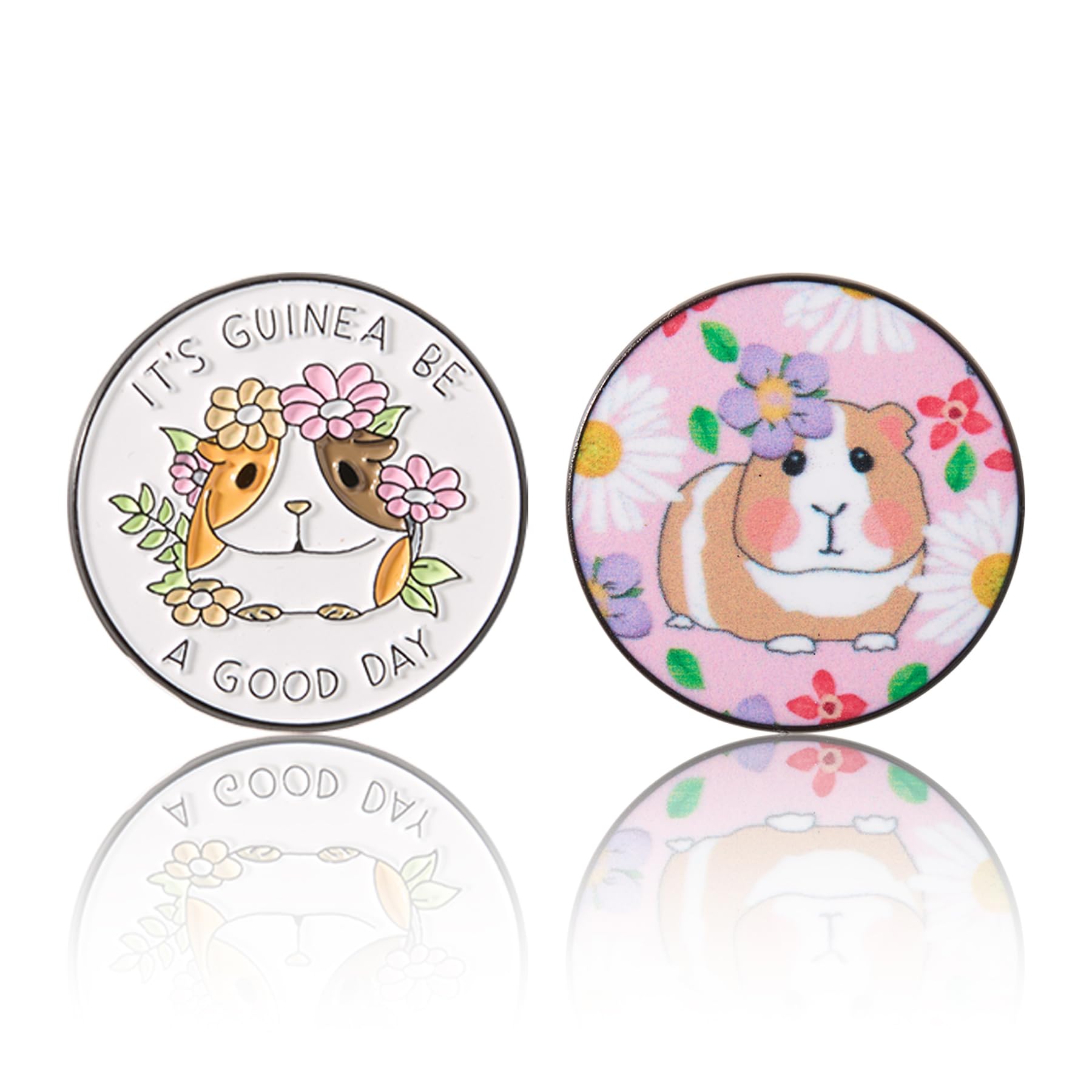 Guinea Pig Themed Gifts - Guinea Pig Merchandise, Guineas Pigs Badge Brooch, Gifts for Guineas Pigs Lovers, Lapel Tie Pin Button Decoration, for Men Women Clothing Bag Accessory Gift 2ps