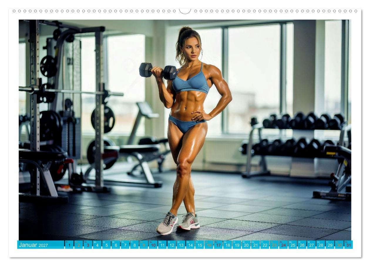 Sexy Girls - Body Building (hochwertiger Premium Wandkalender 2027 DIN A2 quer), Kunstdruck in Hochglanz: Weibliche Muskelkraft trifft auf Eleganz und ... und purer Motivation. (CALVENDO Erotik)