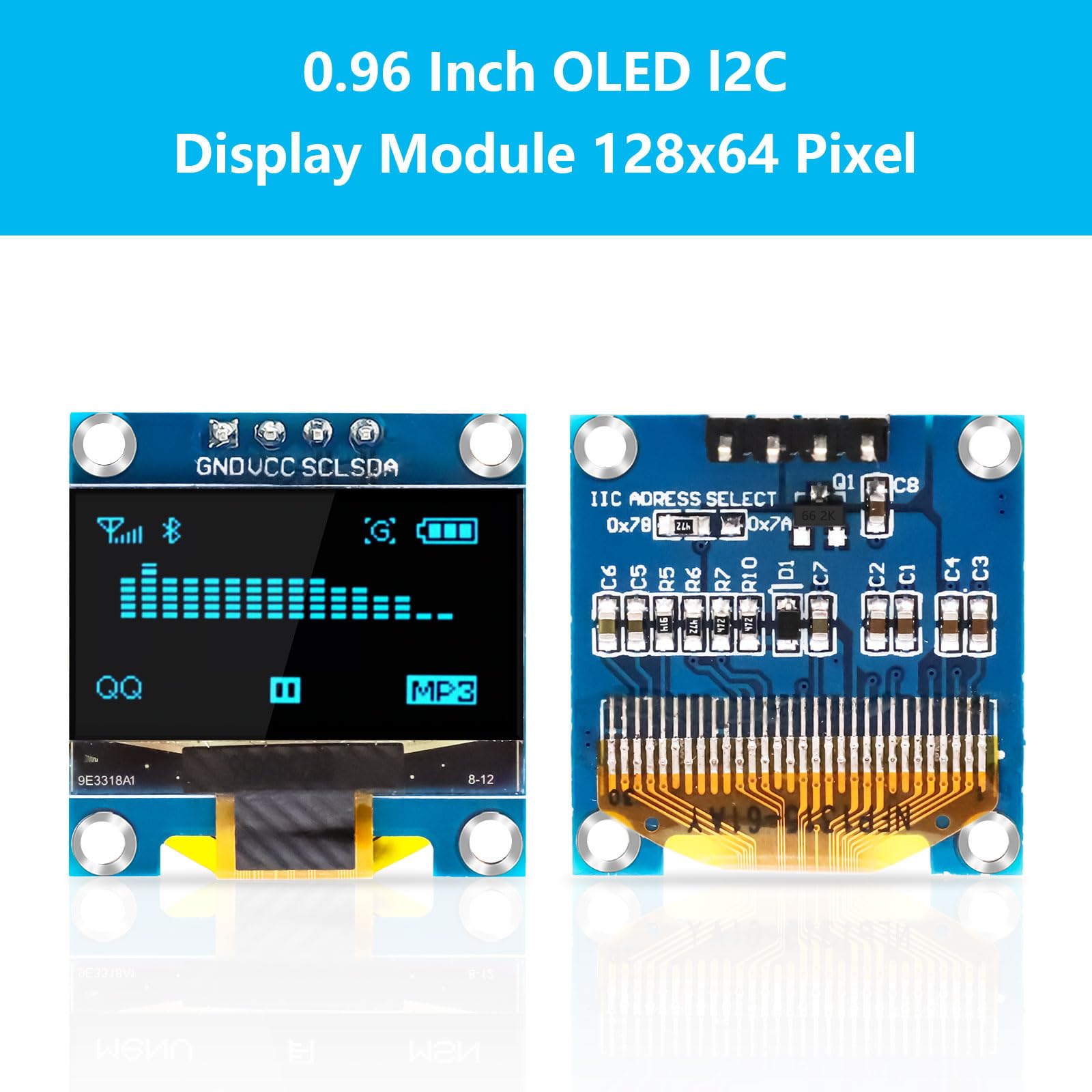 3 Display OLED 0.96 Pollici 128x64 - I2C, Auto-luminoso, Compatibile Con Arduino E Raspberry Pi - Foto 8