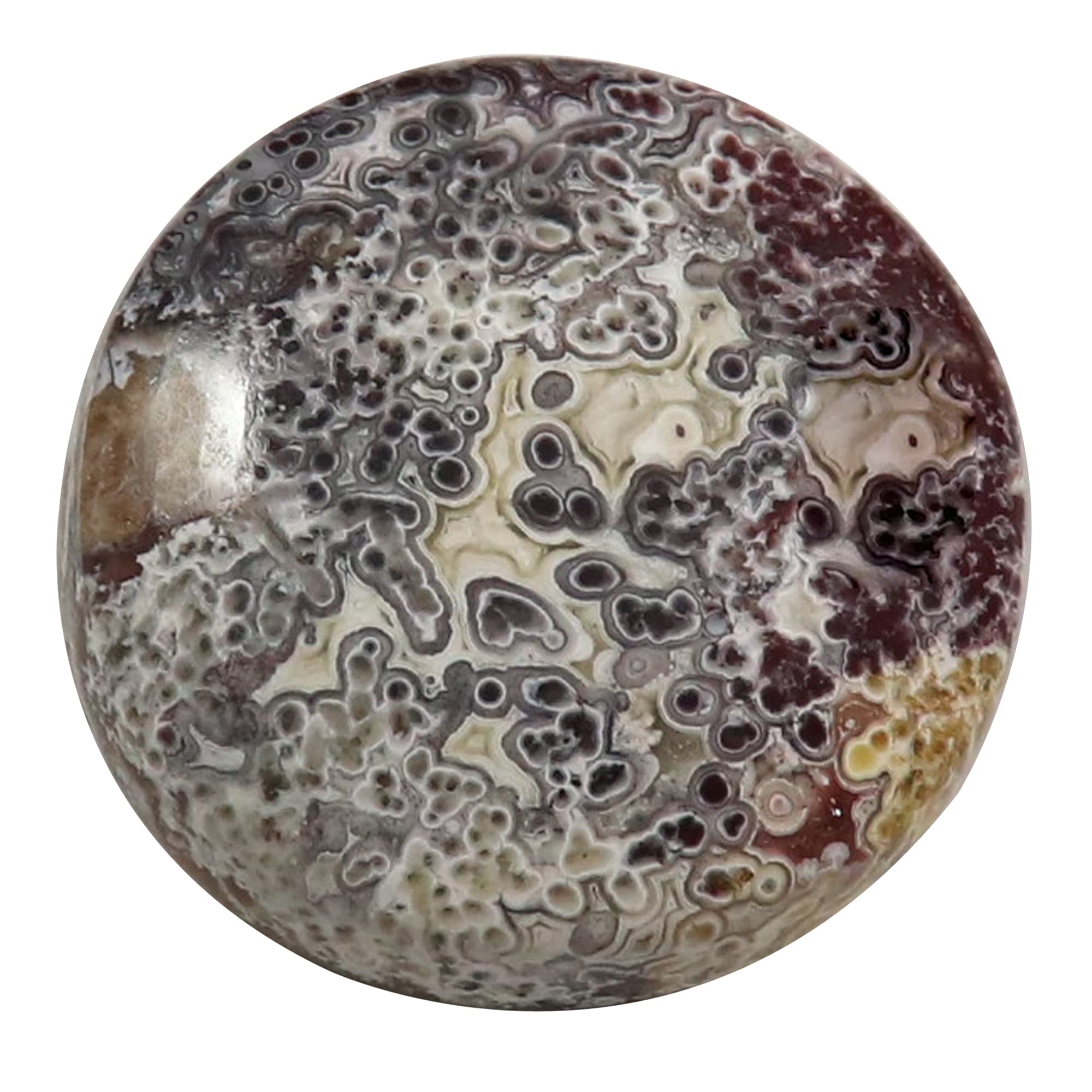 Goyal ExportsCrazy Lace Agate Round Cabochon Natural Loose Gemstone 25.95cts QI80