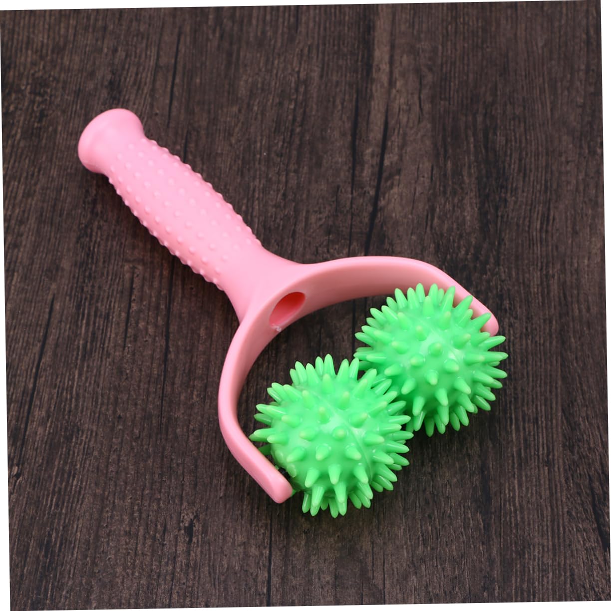 Rodillo de Masaje Manual 2 Piezas de Pvc para Masaje Corporal | Rosa y Azul, Mango Antideslizante, Cómodo de Sujetar, Uso en Casa y Oficina