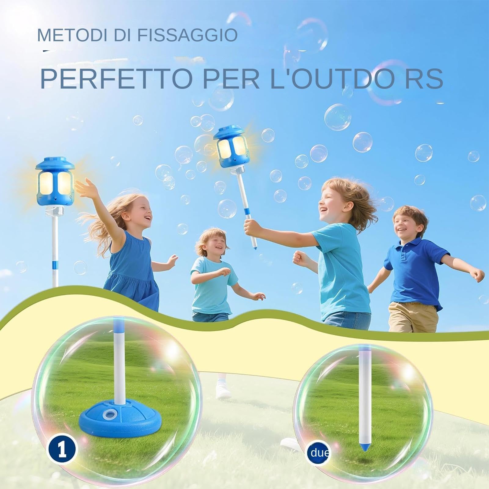 Bubble Tower Lampione Esterno Giocattolo Altezza Regolabile | Soffiatore Di Bolle Con E Musica Per Festival E Celebrazioni Matrimoni Feste Prato Cortile Patio Giardino