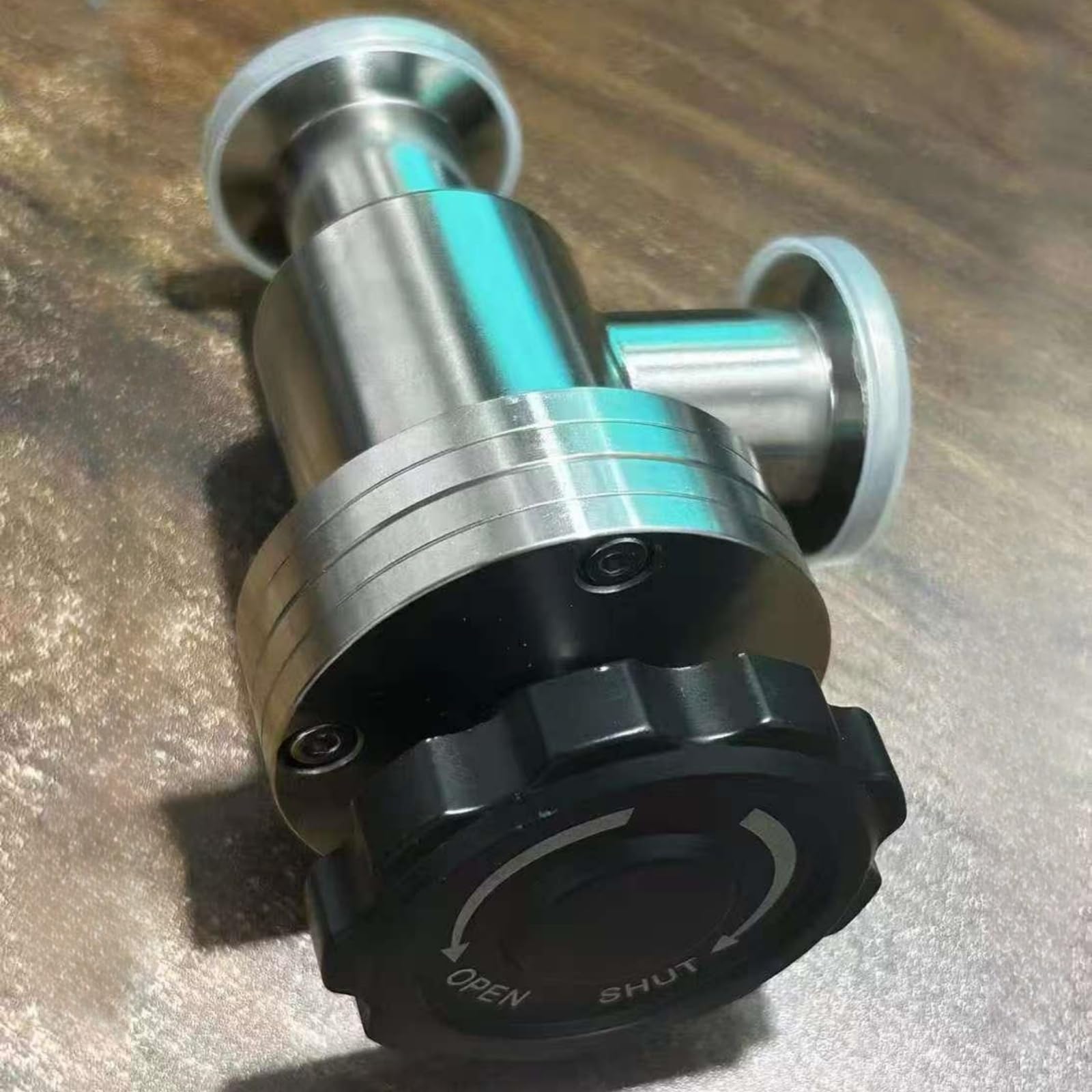 1 válvula aislante de fuelle de vacío de ángulo recto KF-40 de 90°, deflector de tres vías SS304 de alta conductancia, perfecto para uso industrial y de laboratorio y eficiente