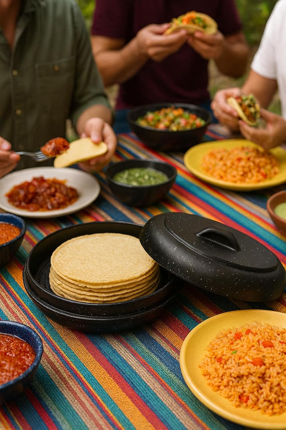 Tortillero Microwavable Tortilla Warmer-Keeper with Lid – Insulated Plastic Tortilla Holder, Dishwasher Safe – Keeper for Home and Restaurant Use (Stone)