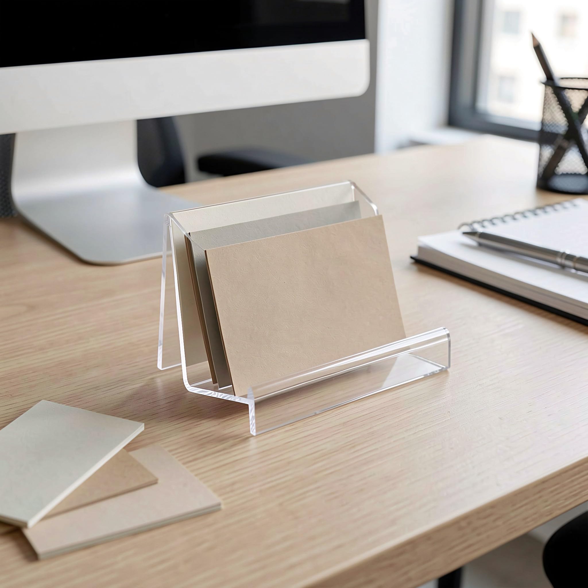 Set di 8 espositori impilabili in acrilico, porta borse trasparente