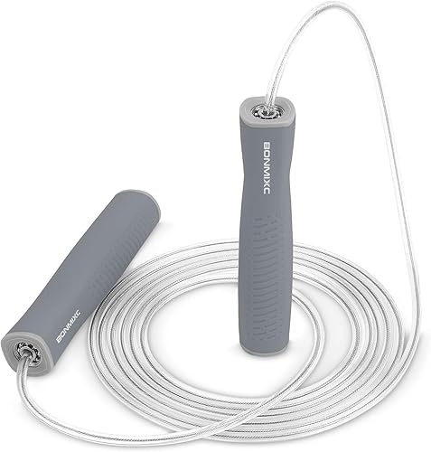 Miniatura 1 de Cuerda de saltar en 3 estilos  Cuerda de saltar con peso de 1 libra para mujeres adultas. Cuerda de saltar de velocidad con rodamientos de bolas