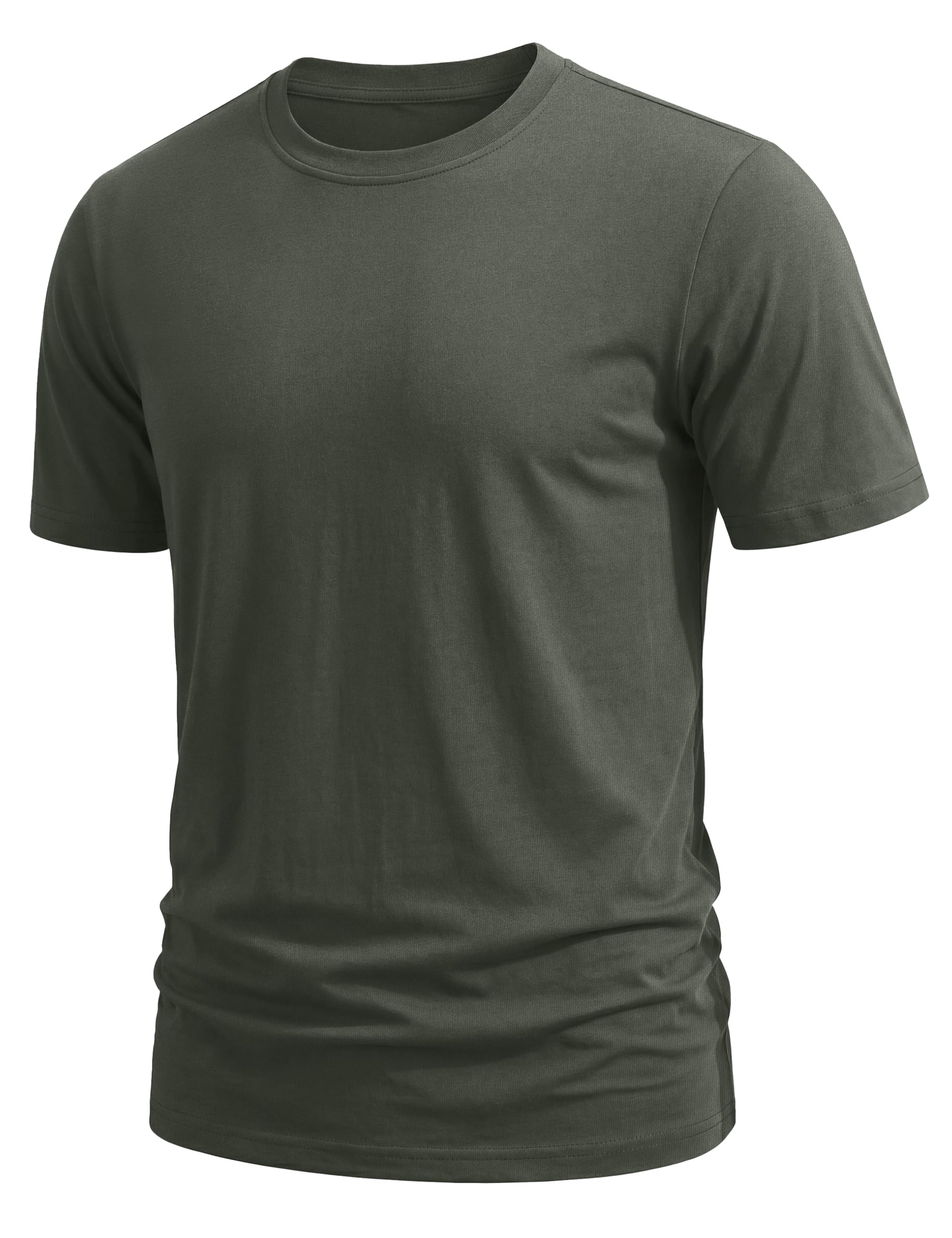 TACVASEN T Shirt Herren Kurzarm Baumwolle T-Shirt Rundhals Sommer Tshirt Regular Fit Basic Tops Weiches Casual Oberteil