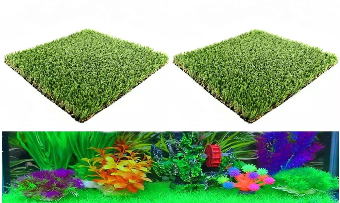 SANSEFERO Premier Plants 9 inch x 9 inch Aquarium Artificial Plastic Green Grass Mat/Home Decor/Aquarium Landscape Decoration Pack of 2 (B0BRJ8FJDC) Amazon Price History, Amazon Price Tracker