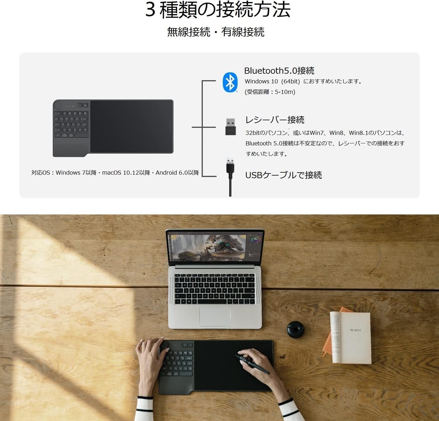 Amazon | Inspiroy Keydial KD200 ペンタブレット 板タブ