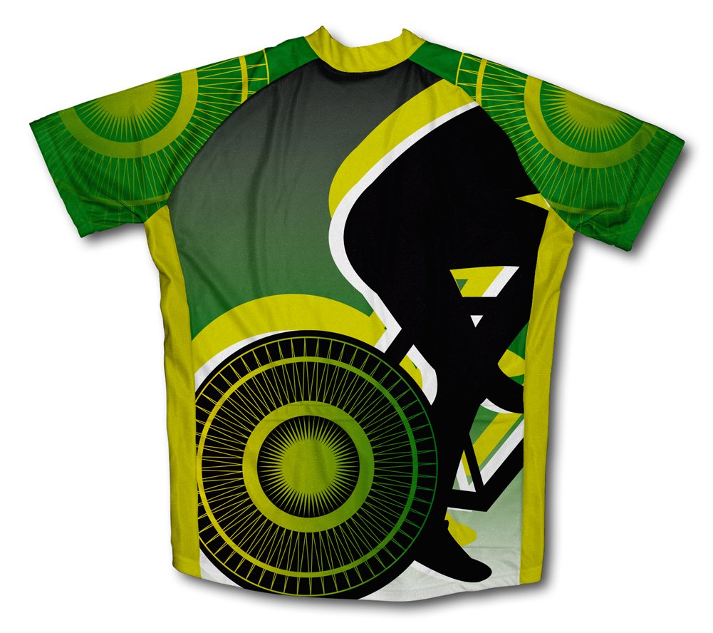 ScudoPro Green Lanter Biker Short Sleeve Cycling Jersey for Youth - Size XS