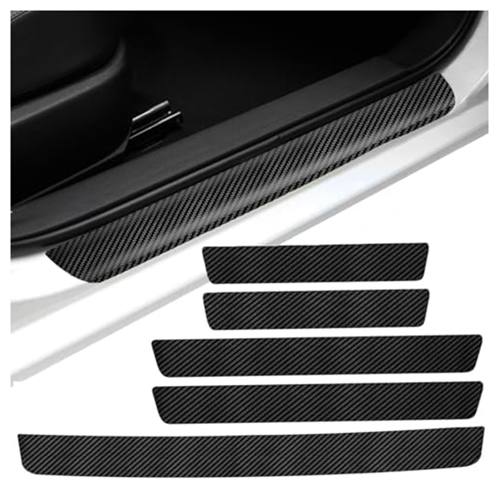 5 PCS Car Door Sill Protector for Peugeot E-3008 E-5008 GT Allure 2024 2025