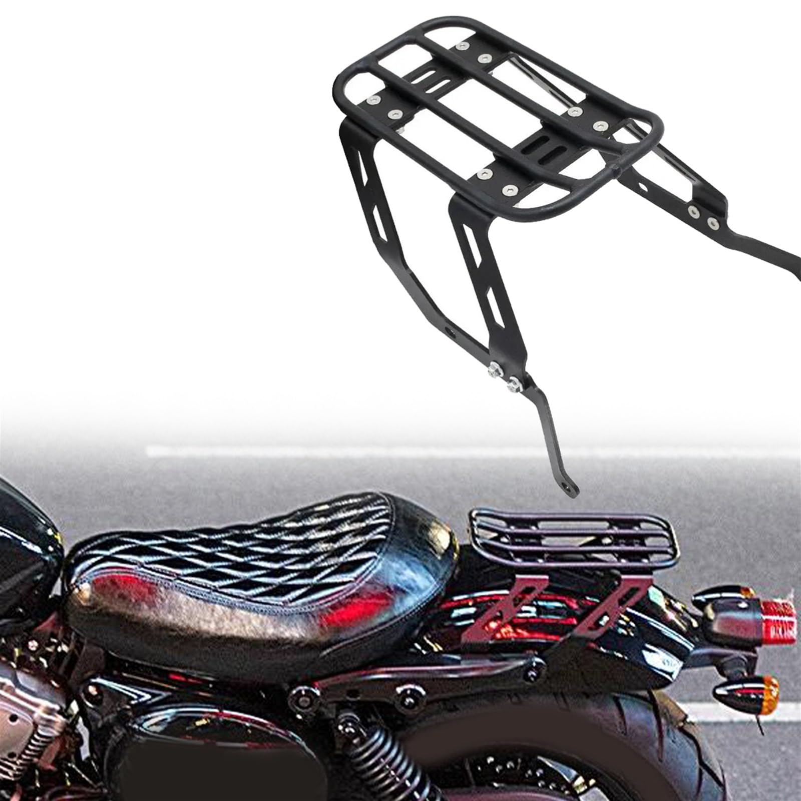 Schwarzer Gepäckträgerhalter Für Motorrad-Satteltaschen-Laderegalhalterungssatz Für HYOSUNG GV300S GV 300 S