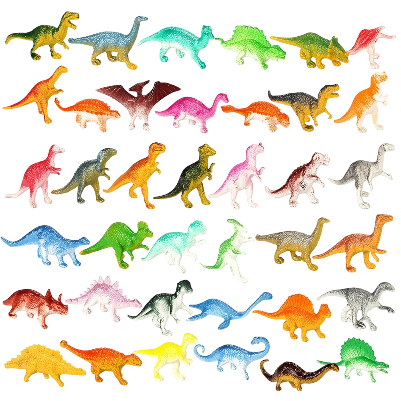 Ywikfag Mini Dinosaur Figures, 39 Piece Set of Mini Dinosaurs