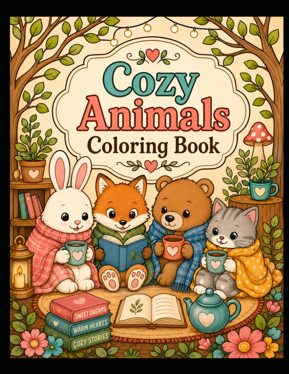 Cozy Animals Coloring Book: Cute and Relaxing Animal Adventures for Stress Relief and Creative Fun