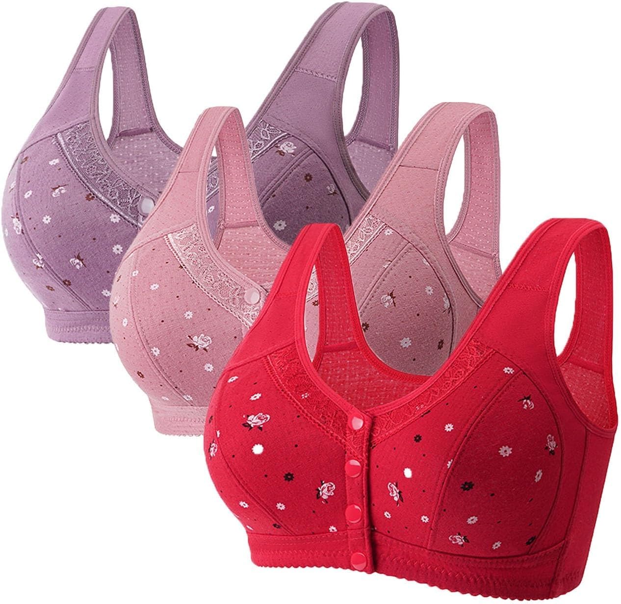 Soutien-gorge coton fermeture avant pour seniors - Confort quotidien et maintien sans armature