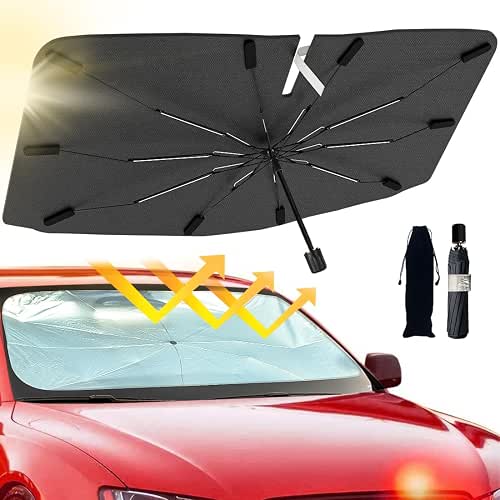 2026 Windshield Sun Shade Umbrella, Foldable Car Umbrella Sunshade with