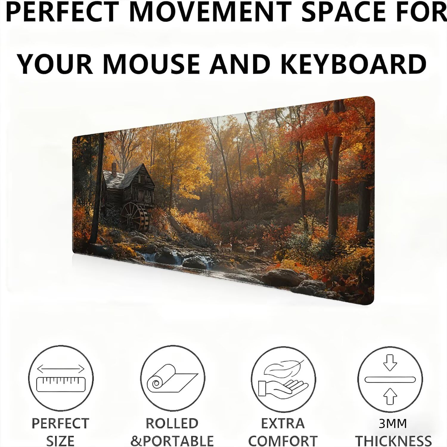 Podkładka pod mysz, podkładka pod mysz XXL 1200 x 600 podkładka pod mysz dla graczy, wodoodporna gumowa podstawa, duża podkładka pod mysz do gier na biurko zszyte krawędzie wodoodporna antypoślizgowa