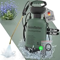 Heimfleiss 5 Literes Nyomáspermetező - Kerti és Autómosó Permetezőpalack, Állítható Vállpánttal, 3 Bar Nyomással, Sárgaréz Szórófejjel, Növé 1