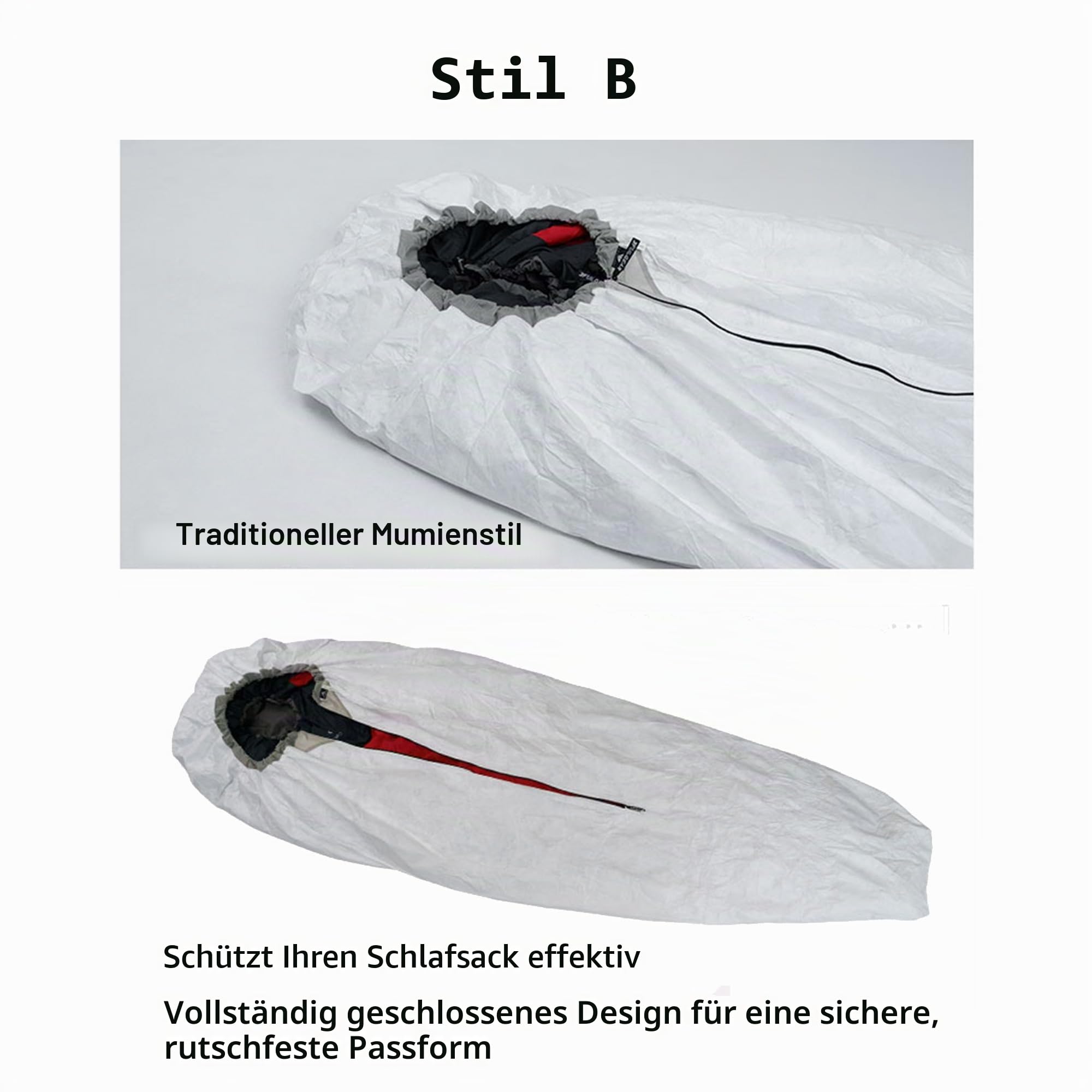 3F UL Gear Tyvek Schlafsack-Bezug,Schlafsacküberzug, Schutz vor Kondenswasser Camping Schlafsack Schutzcover ，Ultraleicht 135g-200g,Ungsaktiv und Schmutzabweisend für Schlafsäcke