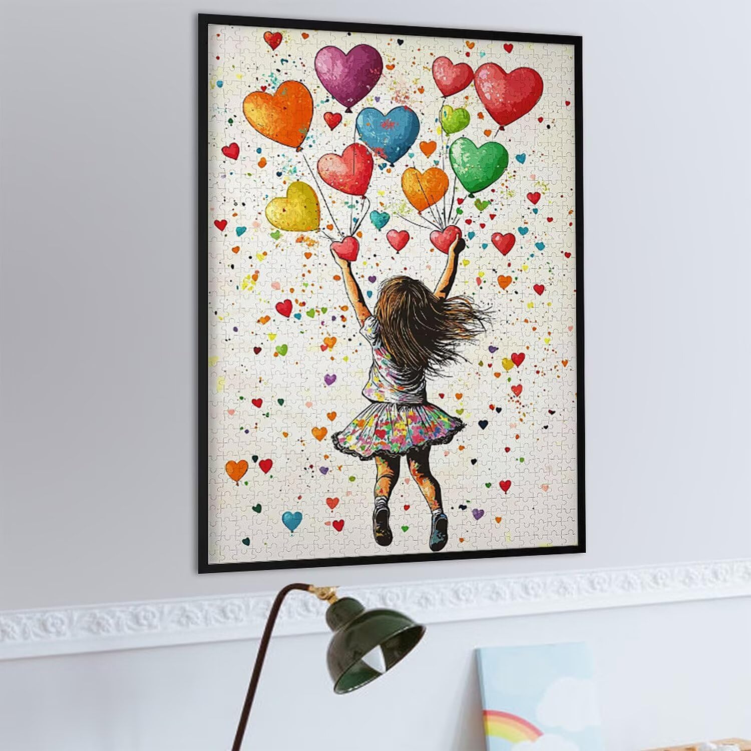 1500 Pezzi di Puzzle, ragazza palloncino1500 Pezzi di Puzzle per Adulti, Regalo di Anniversario, Regalo di Natale, Decorazione Della Casa, Prevenzione Della Degenerazione Cerebrale Negli Anziani v677