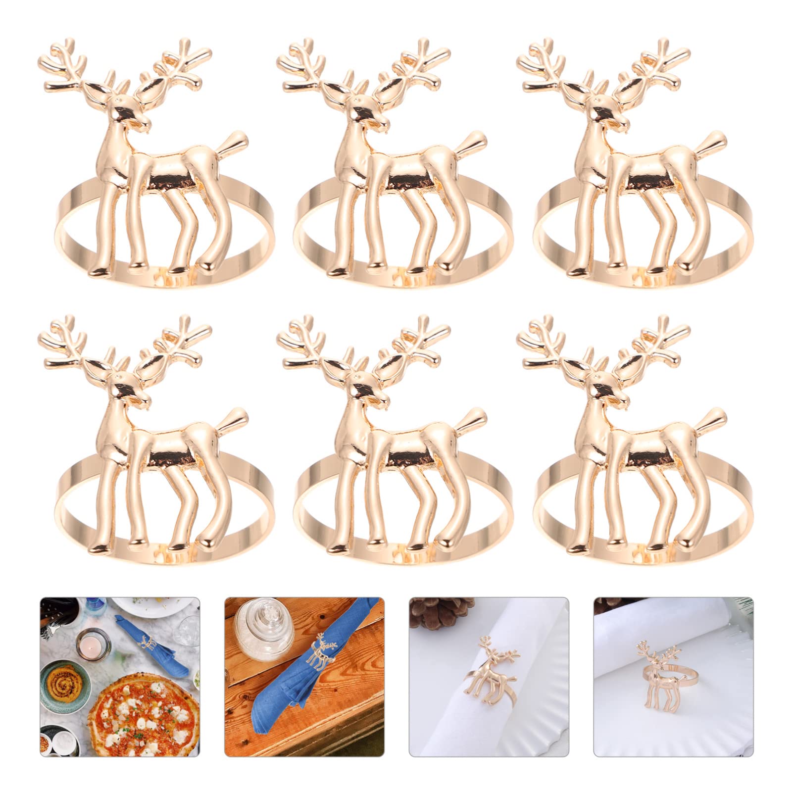 UPKOCH 18pezzi Portatovaglioli Forma Metallo Eleganti Fibbia Per Tovaglioli Per Decorazioni Natalizie e Feste Accessori Per Tavola Per e Ristoranti
