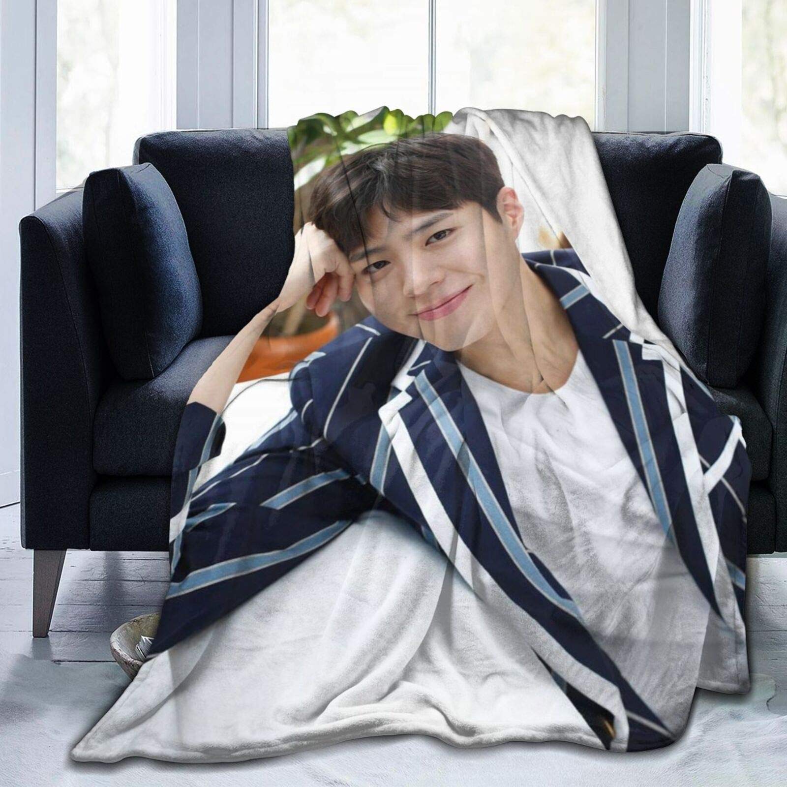 YINGD Park Bo Gum Blanket Stylish Collage of Super Soft Flannel Quality Fabrics All Season Warm 125CM X 100CM