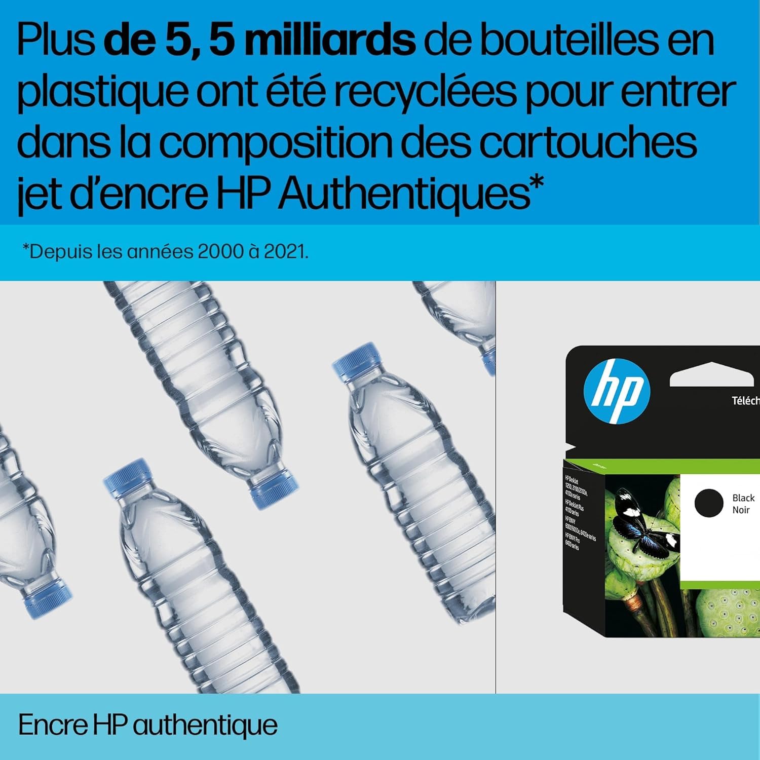 HP 300 Noir et Trois Couleurs, Lot de 2 Cartouches Encre Originales | Compatible avec Deskjet D1660, D2560, D2660, D5560, F2420, F2480, F2492, F4210, F4224, F4272, F4280, 200 pages (CN637EE)