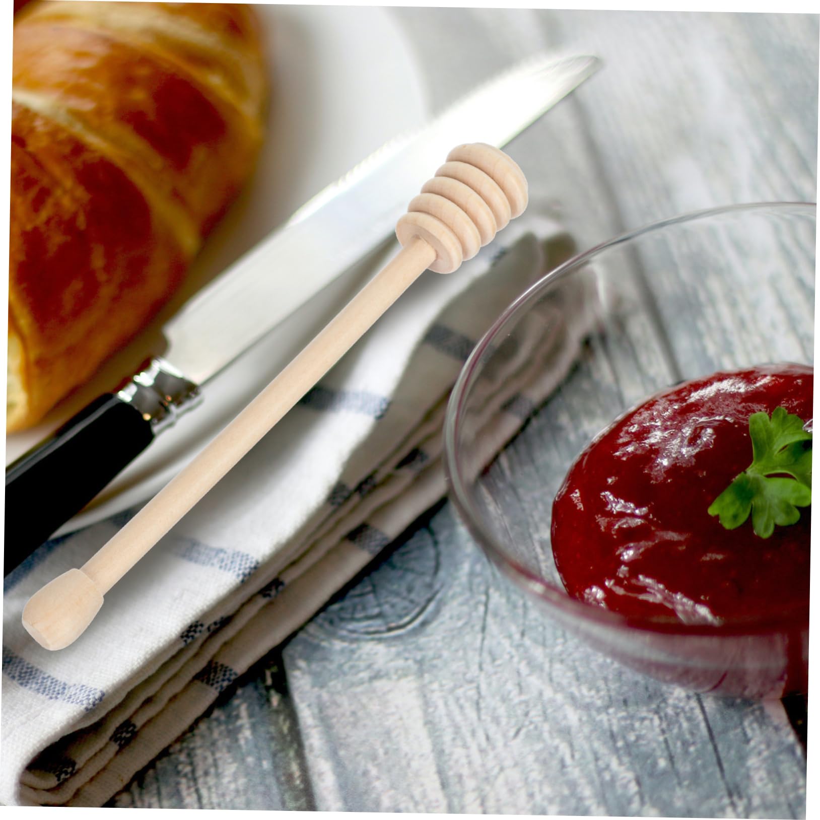 KICHOUSE 10 Pack Honey Rods Honey Whisking Rods for Home Restaurant Hotel Easy to Use and Clean