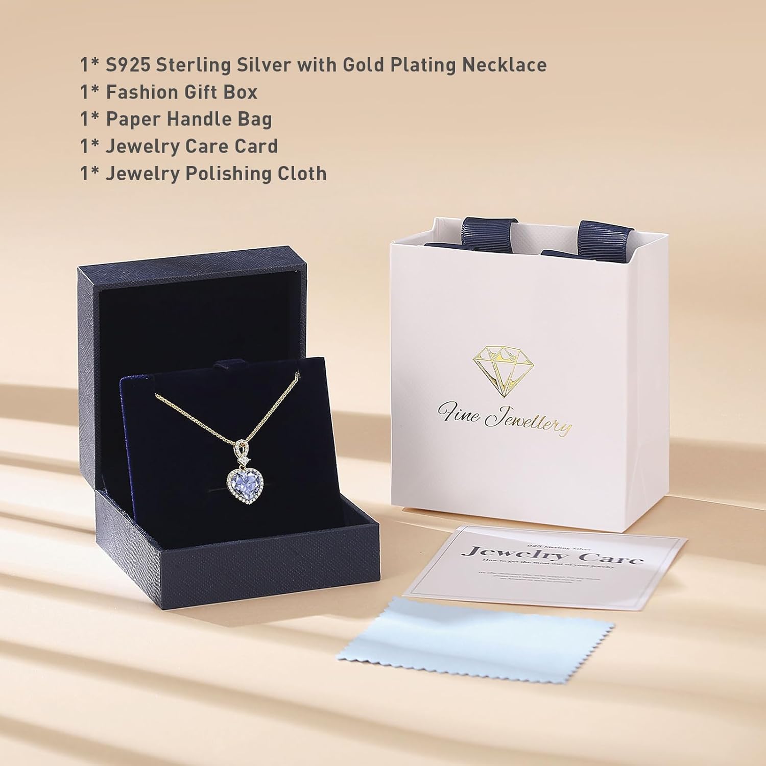 KRZ Heart Necklace for Women, 925 Sterling Silver with Gold Plated Jewelry for Wife Anniversary Christmas Birthday Gifts for Wife Girlfriend Mom Her, Valentines Mothers Day Present - Image 5