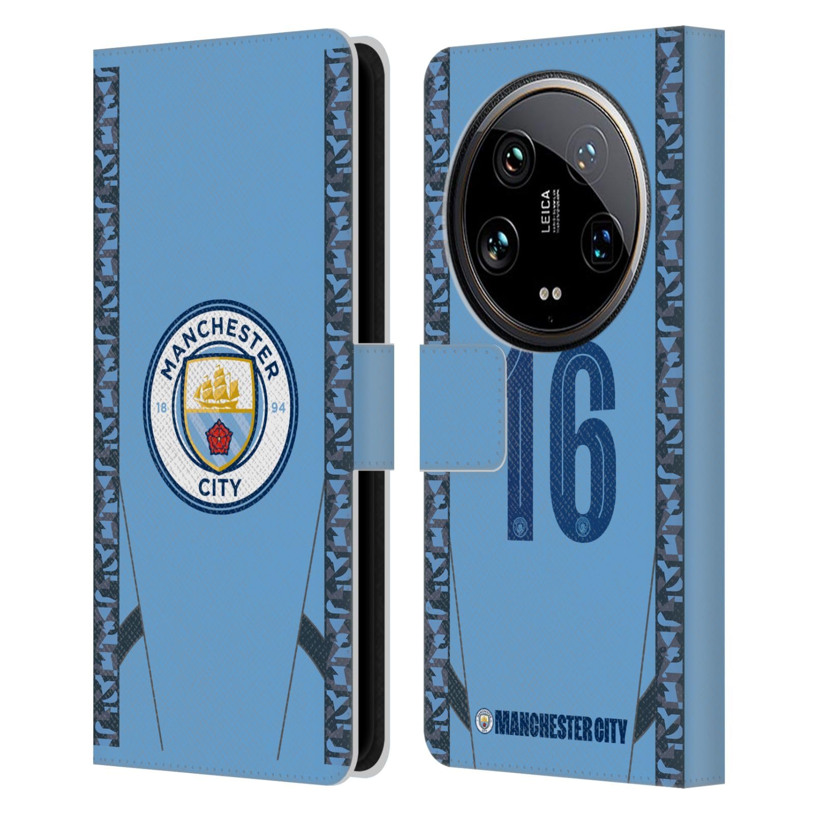Head Case Designs Officially Licensed Manchester City Man City FC Rodrigo 2024/25 Players Home Kit Leather Book Wallet Case Cover Compatible with Xiaomi 14 Ultra